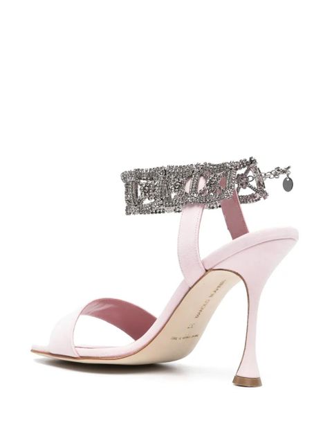 Manolo Blahnik Lierasan 105mm suede sandals - Pink