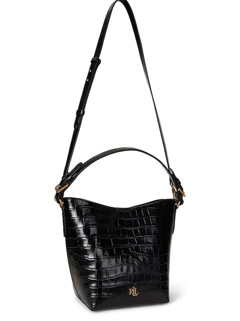 Lauren Ralph Lauren torebka skórzana kolor czarny 431980189