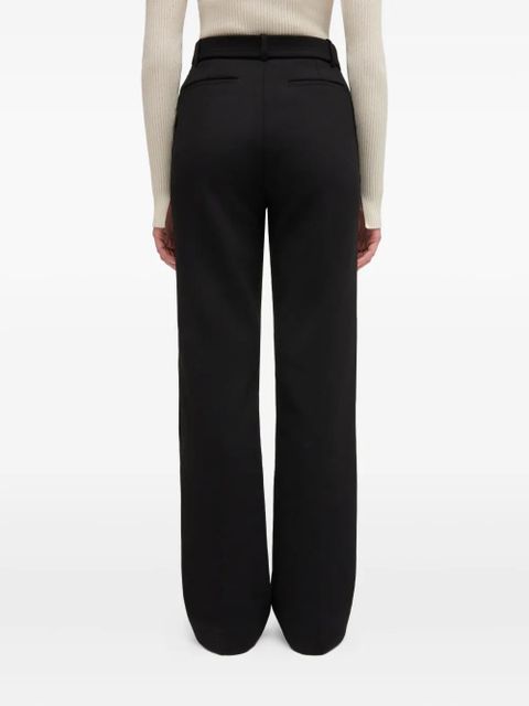 GANNI belted trousers - Black