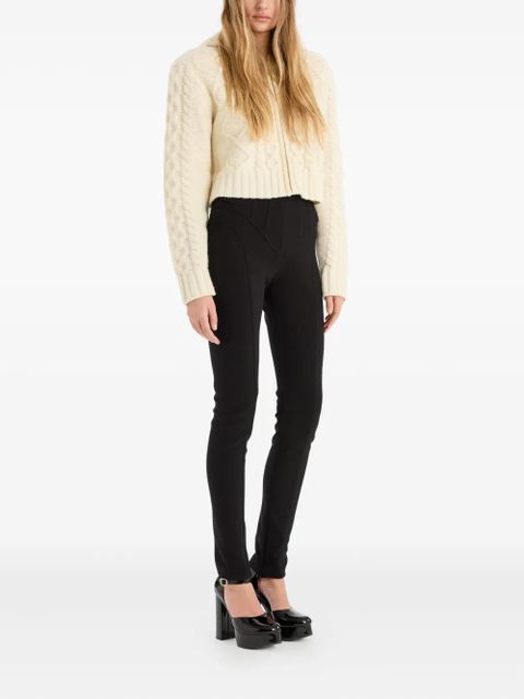 ROTATE BIRGER CHRISTENSEN cable-knit hooded cardigan - White