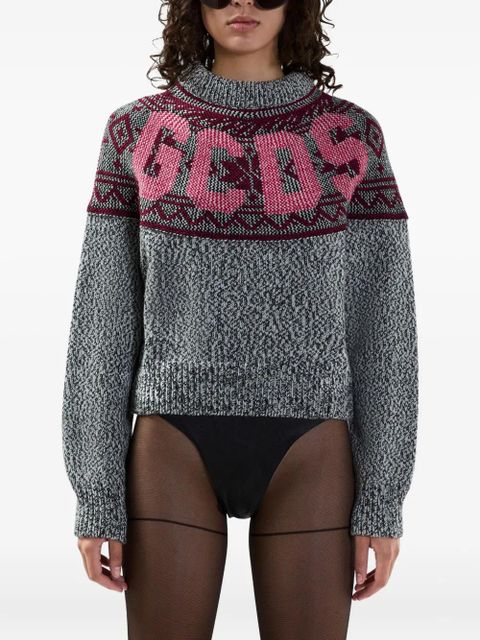 GCDS logo-embellishment sweater - Grey