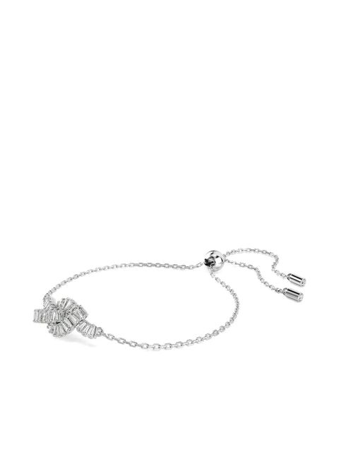 Swarovski Matrix baguette-crystal knot bracelet - White