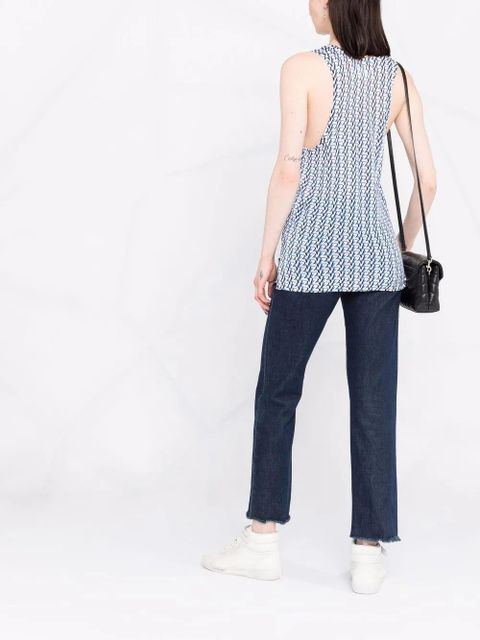 Zadig&Voltaire Lee monogram-print tank top - Blue