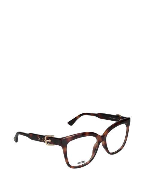Moschino buckle cat-eye glasses - Brown