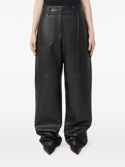 Max Mara GARBO panelled leather trousers - Black