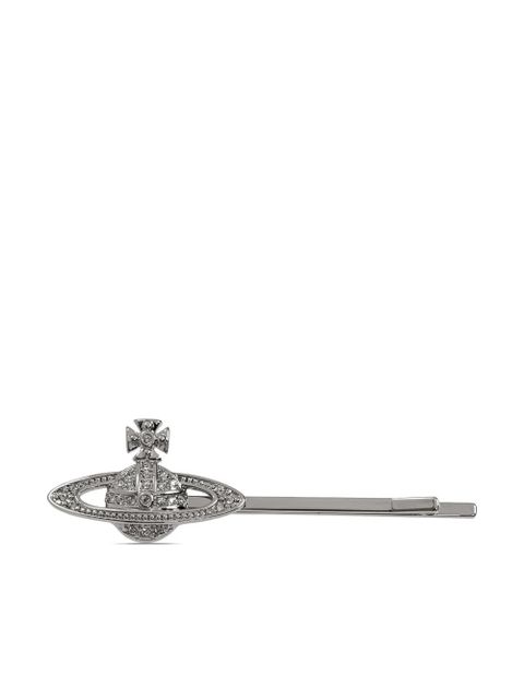 Vivienne Westwood logo hair clip - Silver - zdjęcie produktu nr 1
