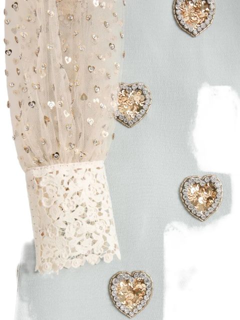 Valentino Garavani mini Crepe Couture embroidered dress - Blue