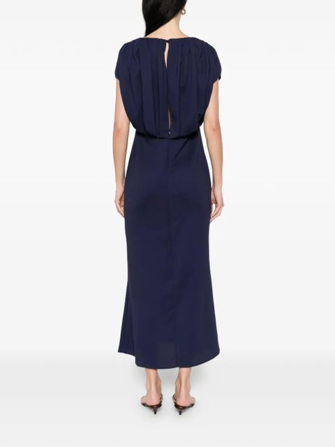 STAUD char gathered maxi dress - Blue
