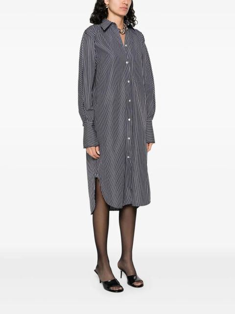 TOTEME striped shirt dress - Black