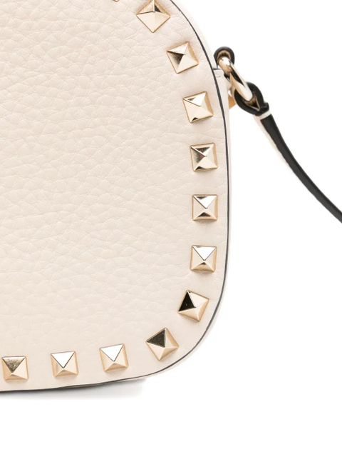 Valentino Garavani small Rockstud calf leather cross-body bag - Neutrals
