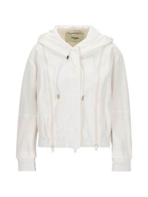 FENDI hooded zip-details jacket - White - zdjęcie produktu nr 1