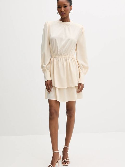 Silvian Heach sukienka FAYIUM kolor beżowy mini rozkloszowana GPA25322VE - zdjęcie produktu nr 2