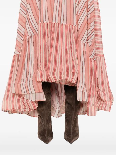 ZIMMERMANN Rebellion Bohemian striped-pattern skirt - Pink