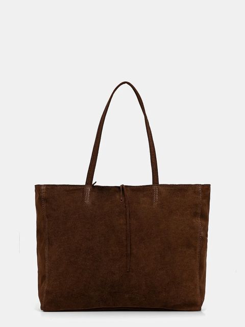 Answear.LAB torebka zamszowa kolor brązowy - zdjęcie produktu nr 1