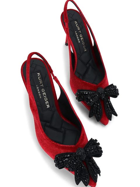 Kurt Geiger London szpilki Belgravia Bow High Sling kolor czerwony 4984950789 - zdjęcie produktu nr 2