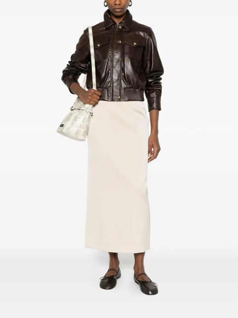 Max Mara Mstbiada buttoned chest-pocket jacket - Brown - zdjęcie produktu nr 2