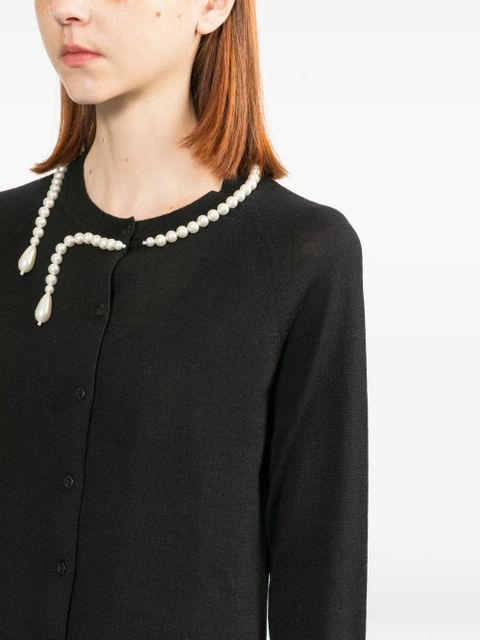Simone Rocha pearl beaded cardigan - Black