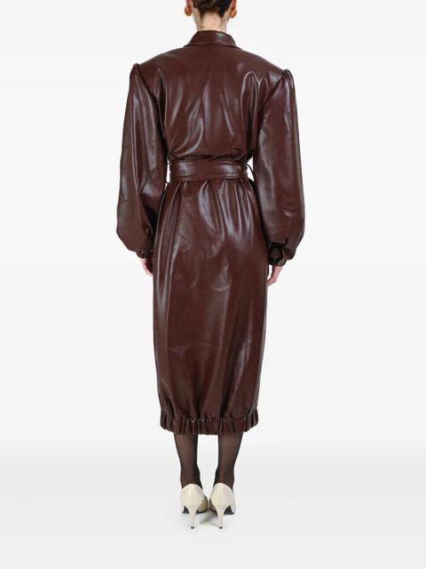 Rowen Rose buttoned-up belted coat - Brown