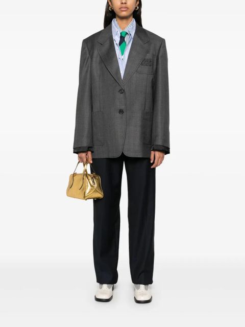 Miu Miu Prince of Wales check blazer - Grey