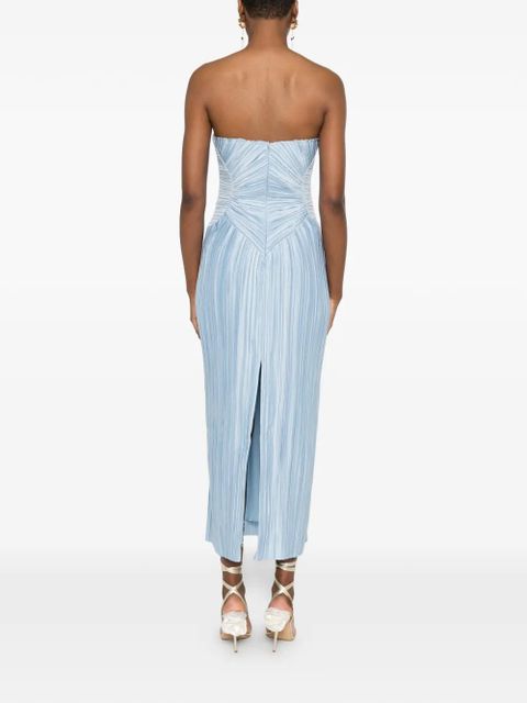 Cult Gaia sweetheart pleated dress - Blue