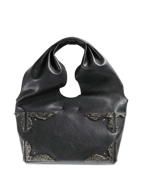 Maison Margiela embellished leather tote bag - Black - zdjęcie produktu nr 2