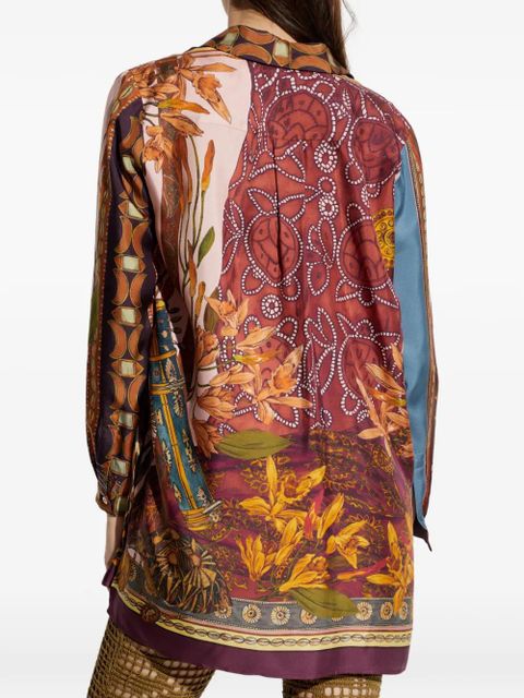 ETRO animal-print long-sleeve shirt - Brown