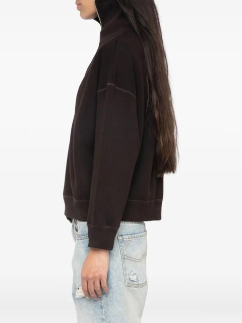 Zadig&Voltaire half-zip polo top - Brown