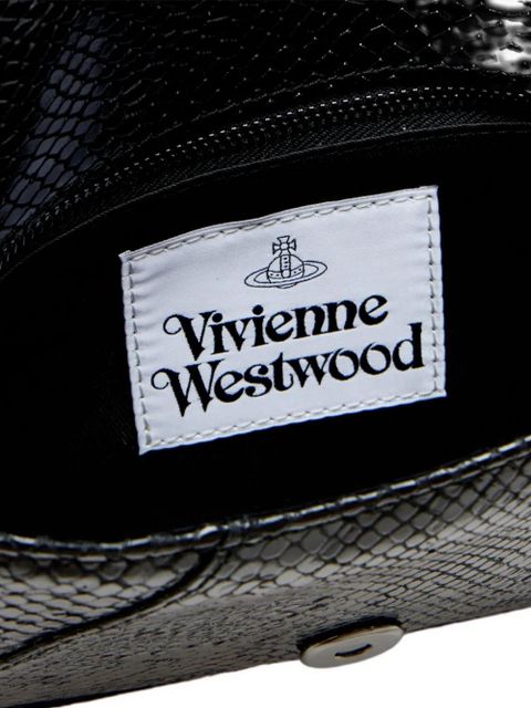 Vivienne Westwood Orb leather clutch bag - Black