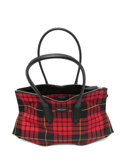 Alexander McQueen Manta tartan shoulder bag - Red