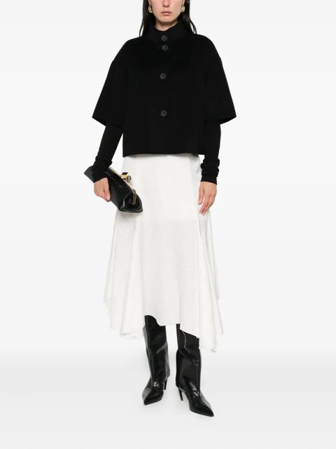 Max Mara button-fastening short-sleeved jacket - Black