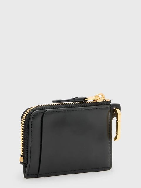 AllSaints portfel skórzany REMY damski kolor czarny W235XA