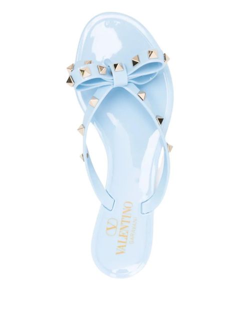 Valentino Garavani Rockstud bow-detail flip-flops - Blue - zdjęcie produktu nr 2
