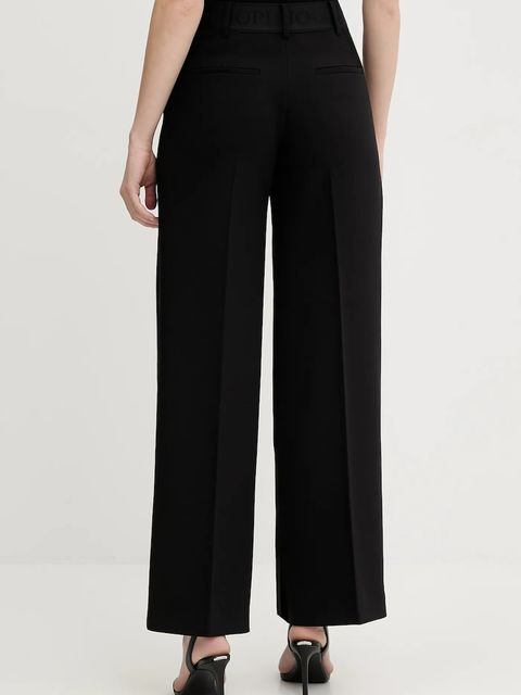 Joop! spodnie damskie kolor czarny proste high waist 30100442