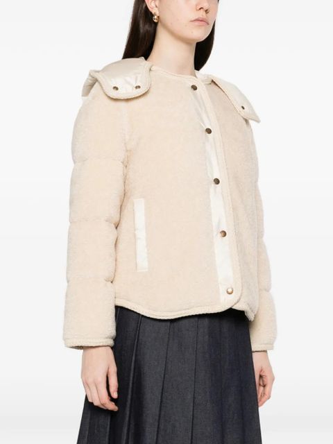 Moncler button hooded parka - Neutrals