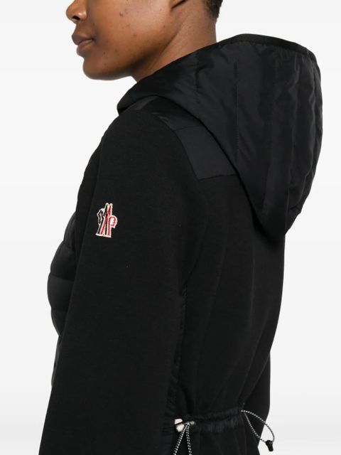Moncler Grenoble hooded zip-up cardigan - Black
