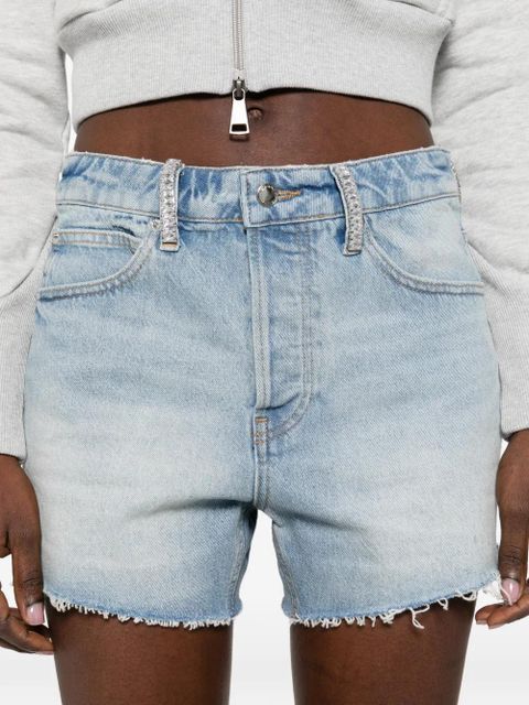 Alexander Wang five-pocket belt-loop shorts - Blue