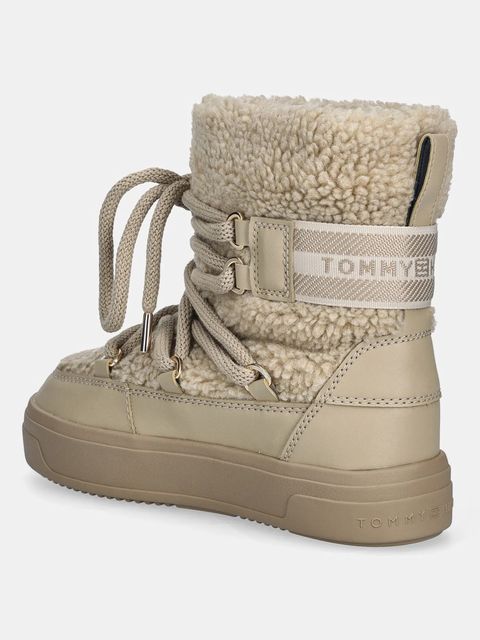 Tommy Hilfiger śniegowce FAUX SHEARLING SNOWBOOT kolor beżowy FW0FW08788 - zdjęcie produktu nr 2