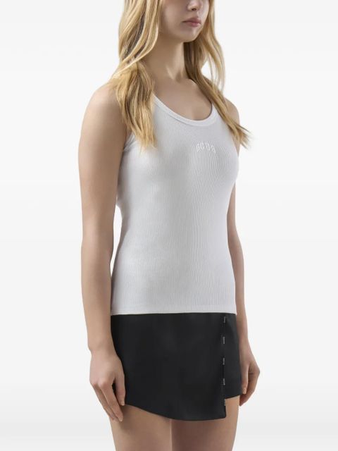 GCDS logo-embroidery tank top - White