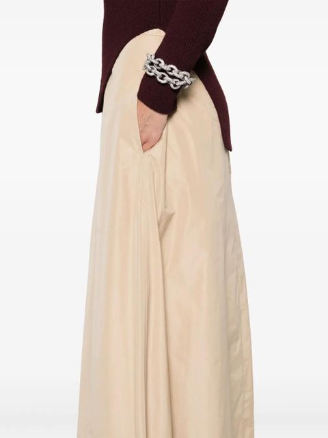 Jil Sander flared maxi skirt - Neutrals