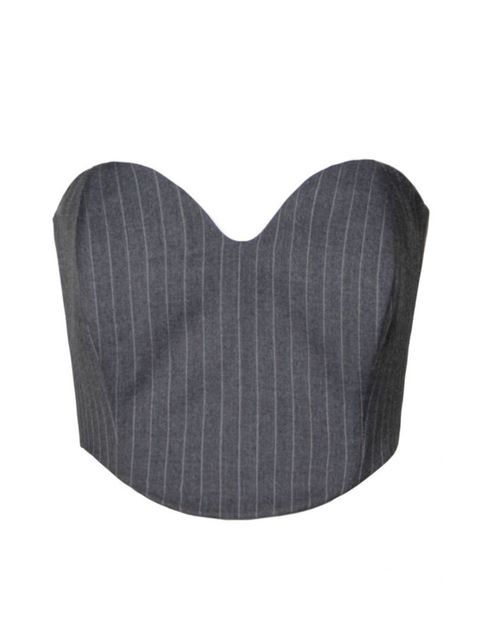 AGGI - Szary gorset w prążki Lara