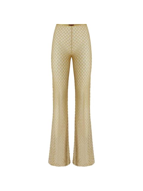 Missoni pattern knitted beach pants - Gold - zdjęcie produktu nr 1