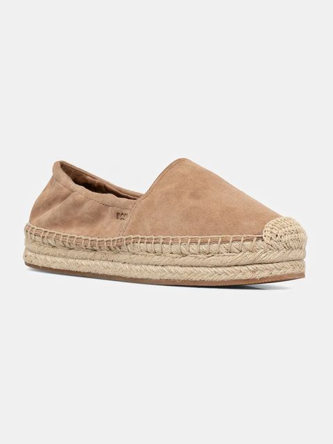 BOSS espadryle zamszowe Madeira kolor brązowy na platformie 50542344 - zdjęcie produktu nr 1