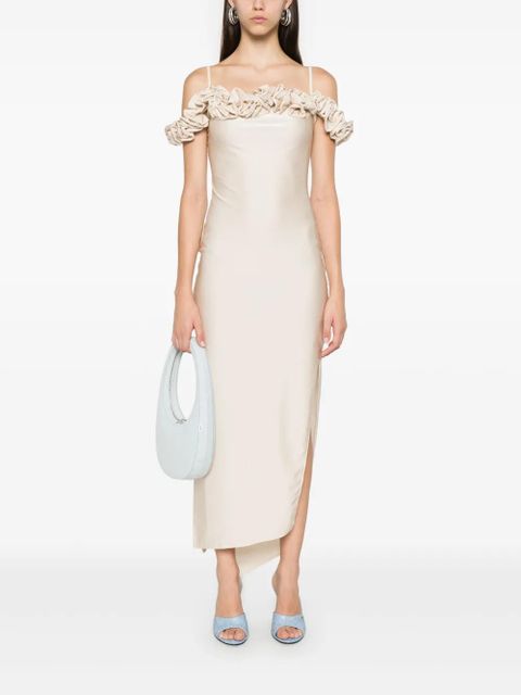 Coperni ruffle-detail maxi dress - Neutrals - zdjęcie produktu nr 2