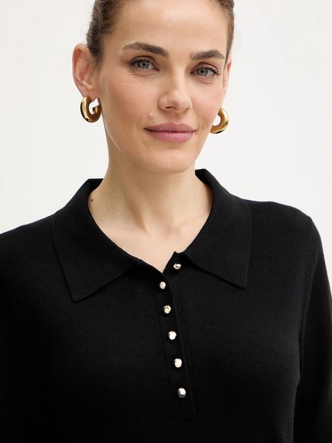 Morgan sweter damski kolor czarny lekki MPOLI