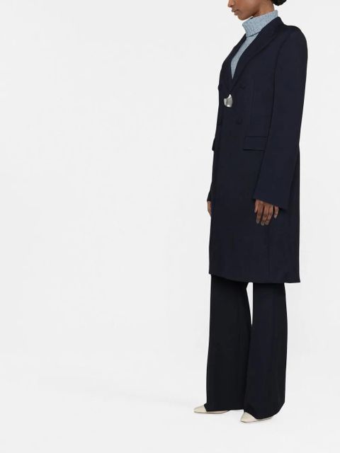 Jil Sander single-button wool coat - Blue