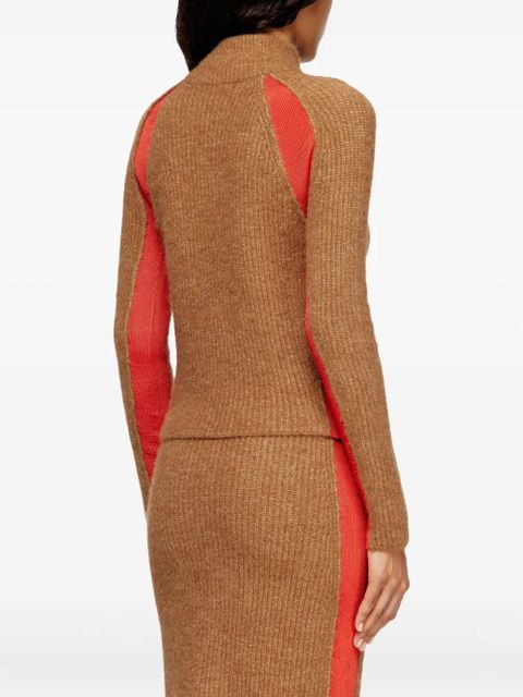 Diesel Louise zip-front cardigan - Brown