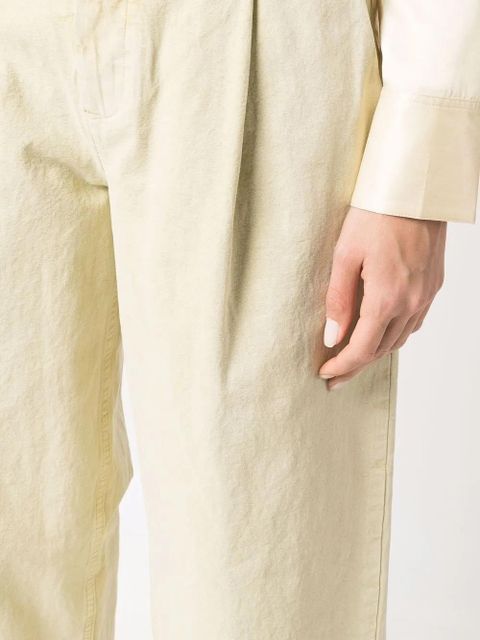 Jil Sander pleat-detail straight-leg trousers - Yellow