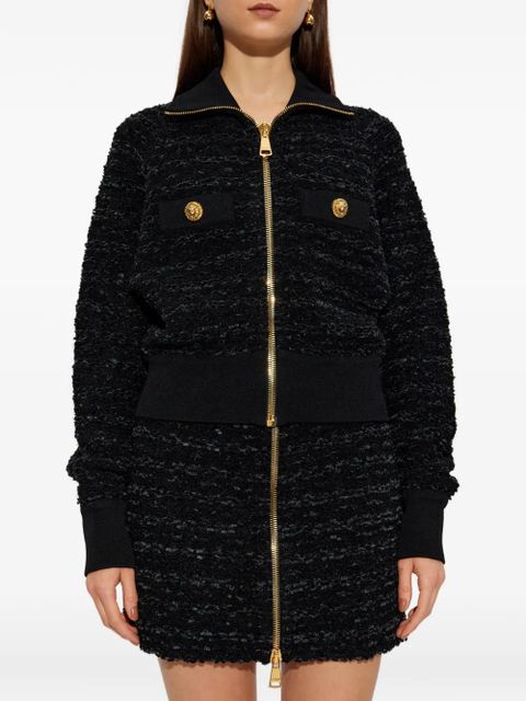 Balmain tweed bomber jacket - Black