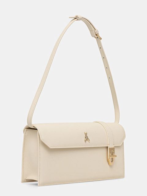 Patrizia Pepe torebka skórzana kolor beżowy 8B0327 L061 - zdjęcie produktu nr 2