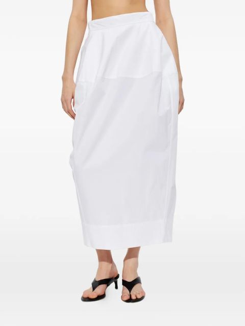 Róhe pocket midi skirt - White